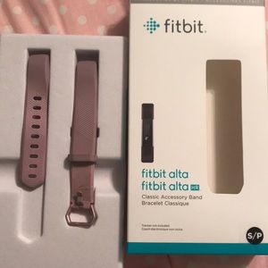 Rose gold Fitbit band